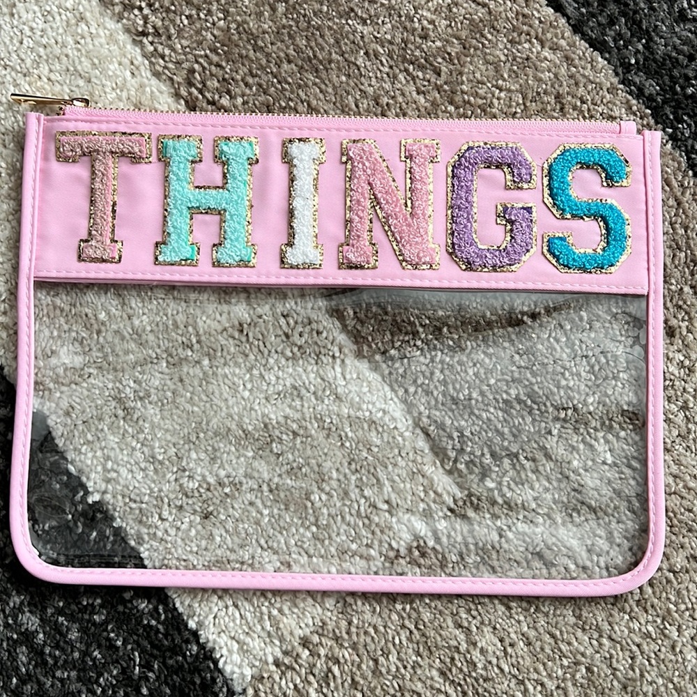 Clear THINGS pouch, NEW!